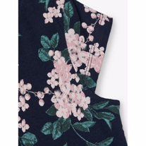 NAME IT Kortærmet Kjole Vigga Dark Sapphire Flowers